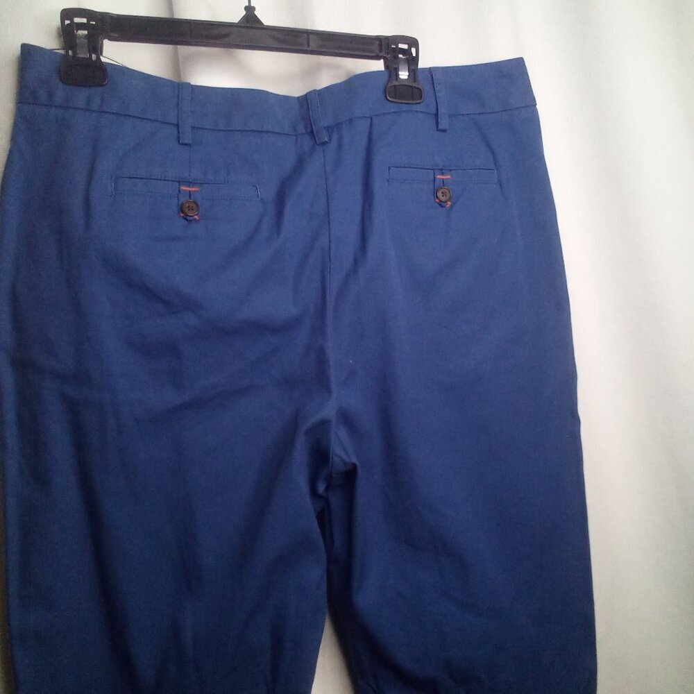Lands' End Pants 14 Women Pockets Straight Blue - Picture 2 of 16
